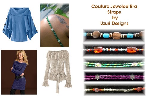 Couture Jeweled Bra Straps by Uzuri Designs